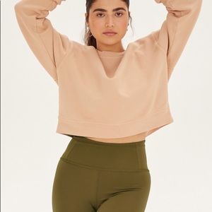 Girlfriend Collective Canyon 50/50 Cropped Sweatshirt